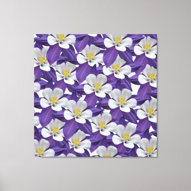 Toile Motif de fleurs Columbine (Recto)