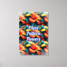 Toile Motif de fleurs roses saumons