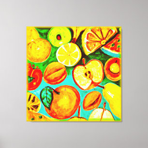 Toile Motif de fruits capricieux. Commandez dès maintena