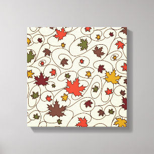 Toile Motif de la feuille d'érable à boudin