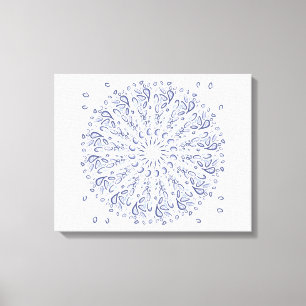 Toile Motif de mandala bleu