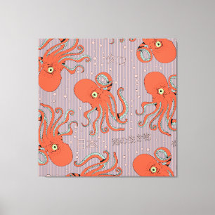 Toile Motif de poulpe japonais
