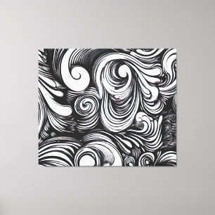 Toile Motif Des Flèches Noires Et Blanches