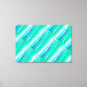 Toile motif des vagues Maui bleu-vert