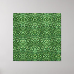 Toile Motif Diamant moderne en bambou vert