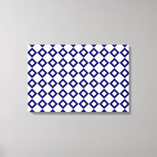 Toile Motif Diamond White and Navy