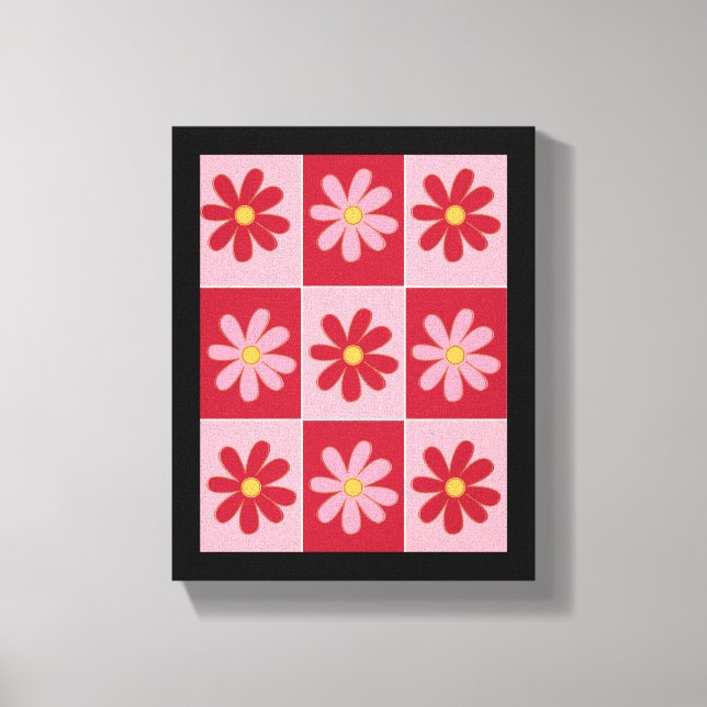 Toile Motif floral rétro Daisy  (Recto)