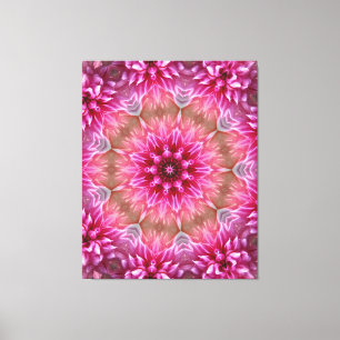 Toile Motif géométrique à fleurs rose Mandala-67545