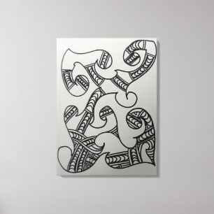 Toile Motif Maori DIY Colour It Yourself 