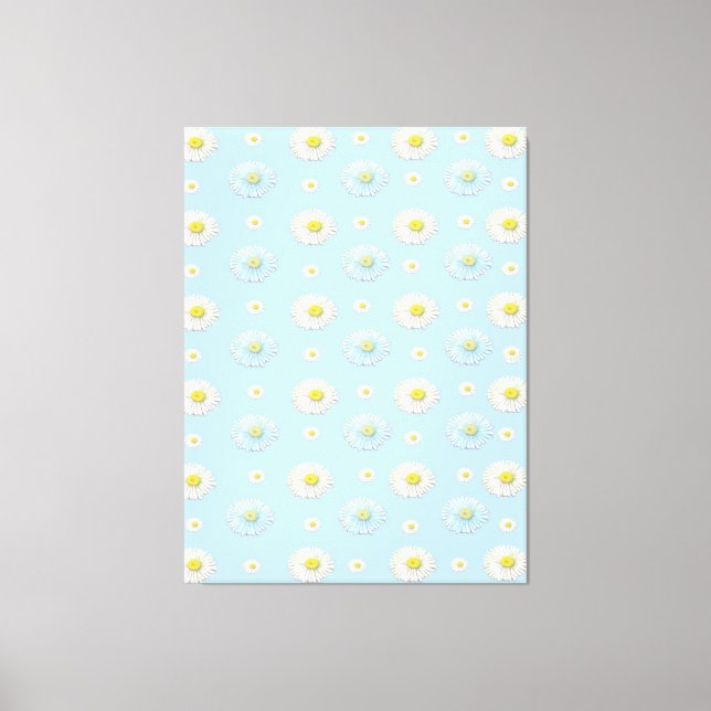 Toile Motif marguerrier sur arrière - plan bleu clair (Recto)