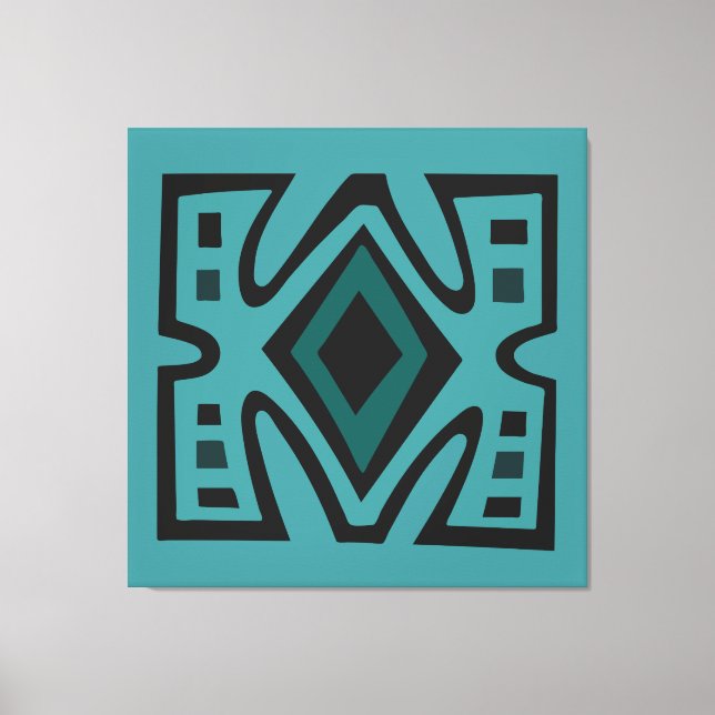 Toile motif tribal géométrique d'Afrique Abstraite (Recto)