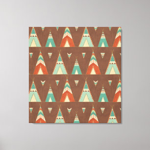 Toile Motif turquoise de Teepee d'étape   de Geo de