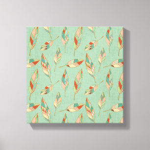 Toile Motif vert de plume d'étape   de Geo de sud-ouest