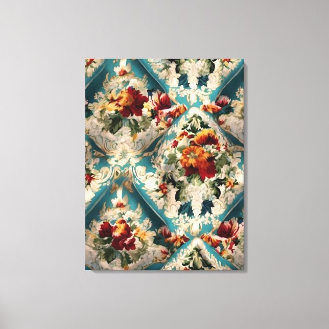 Toile Motif Whimsical Floral Italien (Recto)