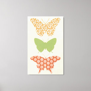 Toile Motifs de papillon décoratifs sur l'arrière - plan