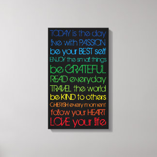 Toile Motivation colorée