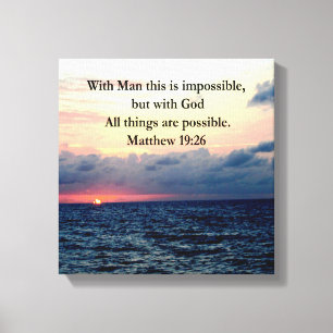 TOILE MOTIVATION DE SLEVER MATTHEW 19:26 PHOTO DESIGN