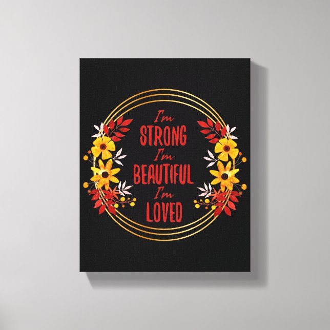 Toile Motivation gracieuse mots pour le succès (Recto)