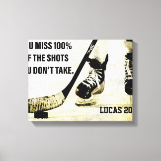 Toile Motivation Hockey Vous Manquez 100% Des Chaussures