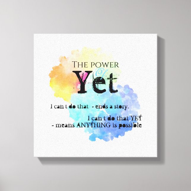 Toile Motivation nuage arc-en-ciel Puissance de Pourtant (Recto)