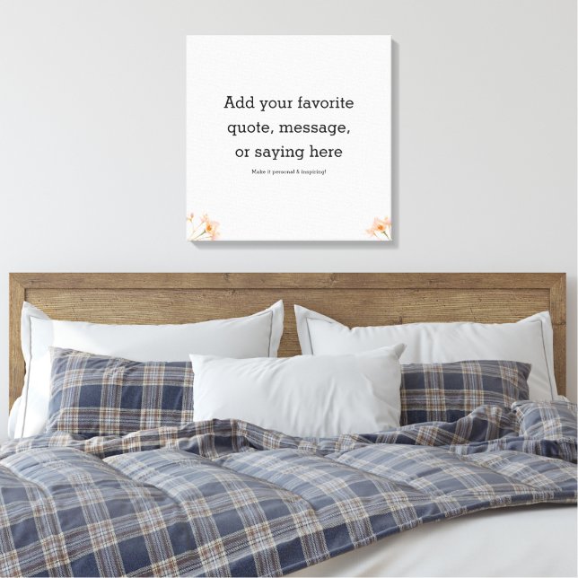 Toile Motivational Quote Stretched Canvas Print (Insitu(Chambre))