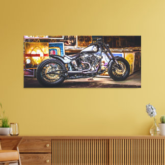 Toile Motorcycle muse Harley Davidson dans l'art Scène