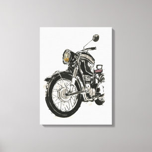 Toile Motos en encre IV