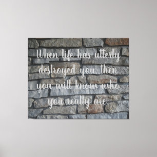 Toile Mots de sagesse "Qui vous êtes vraiment" sur un