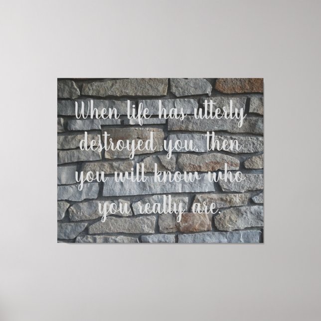 Toile Mots de sagesse "Qui vous êtes vraiment" sur un (Recto)