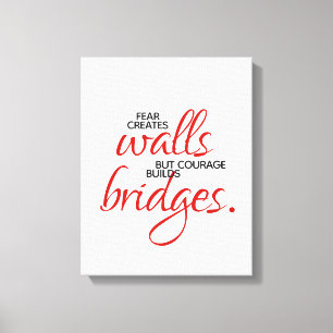 Toile Mots Inspirants Courage Construit Des Ponts