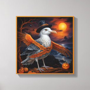 Toile Mouette éffrayante d'Halloween déguisée