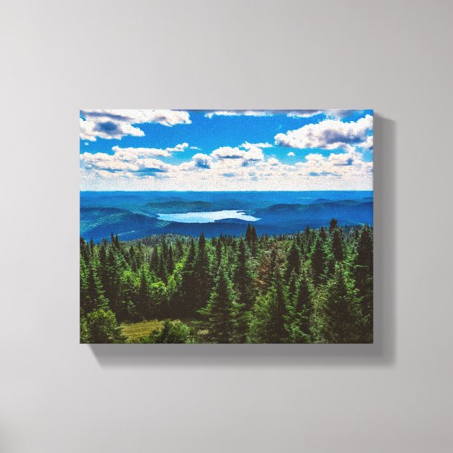 Toile Mountain Noir Québec, Canada - Photographie de voy (Recto)