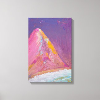 Toile Mountain Painting - Oil Pastel 