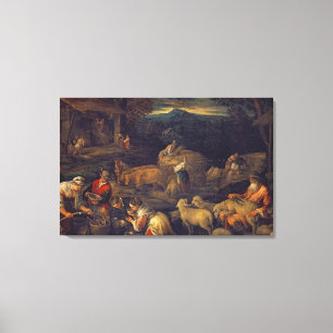 Toile Moutons à l'intérieur de la ferme ou à l'entaille