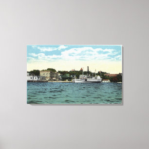 Toile Mt Washington Steamer au quai Wolfeboro