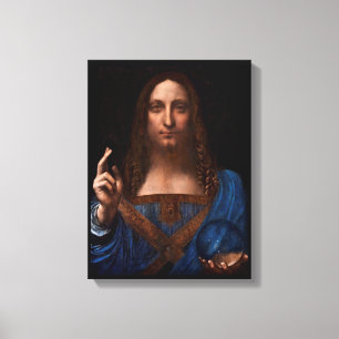 Toile mundi de salvador par Léonard de Vinci