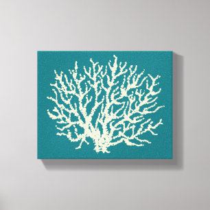 Toile Mur de corail de mer Turquoise
