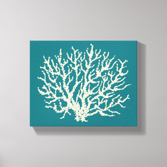 Toile Mur de corail de mer Turquoise (Recto)