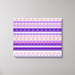 Toile mur de décoration à rayures de vélo