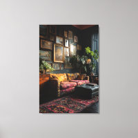 Mur de galerie éclectique et lunatique dans le sal