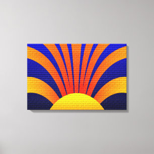 Toile Mur du coucher du soleil