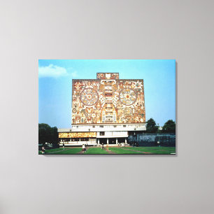 Toile Murez la mosaïque sur la façade de la bibliothèque