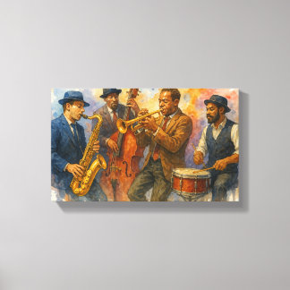 Toile Musiciens de jazz