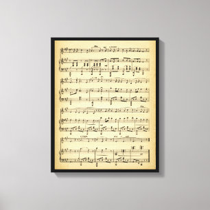 Toile Musique Antique Sheet