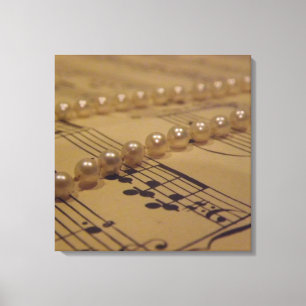 Toile Musique Et Perles