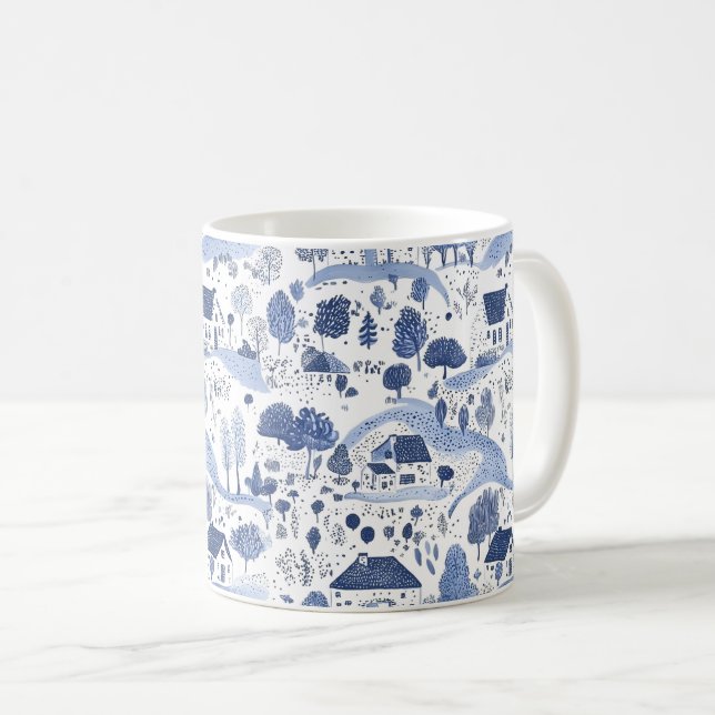Toile-Muster englische Landschaft Kaffeetasse (VorderseiteRechts)