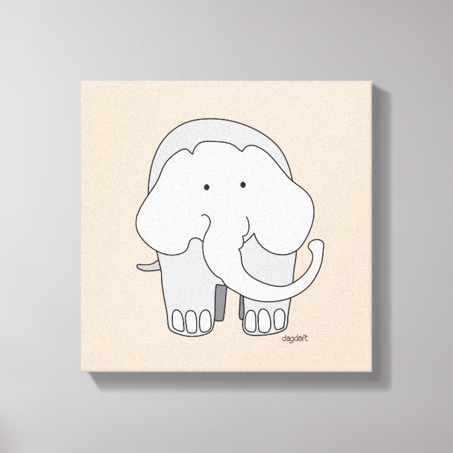 Toile My Elephant Custom 12x12 Canvas Art (Recto)
