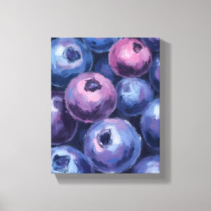 Toile Myrtilles Magnifiques   Peinture de Fruits