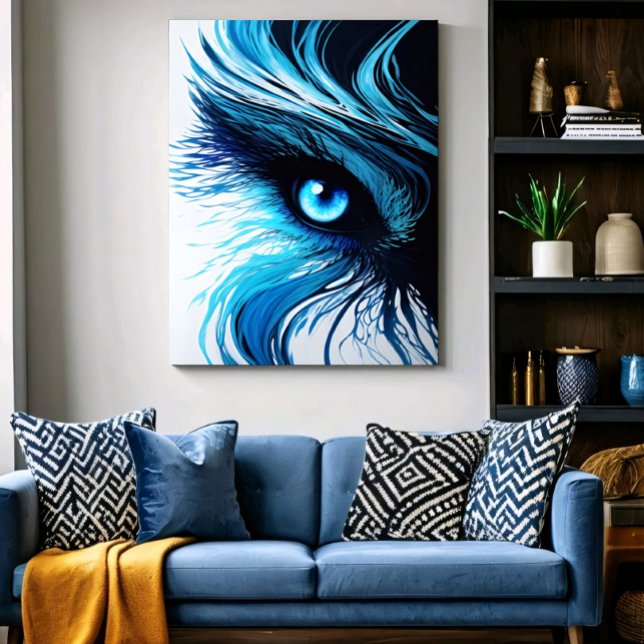 Toile Mystic Blue Gaze: The Art That Hypnotizes (Créateur téléchargé)