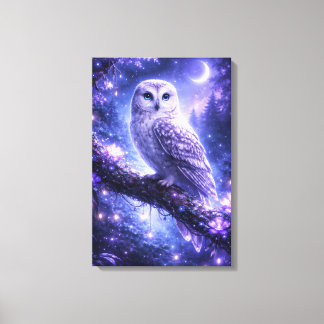 Toile Mystical owl in an enchanted forest